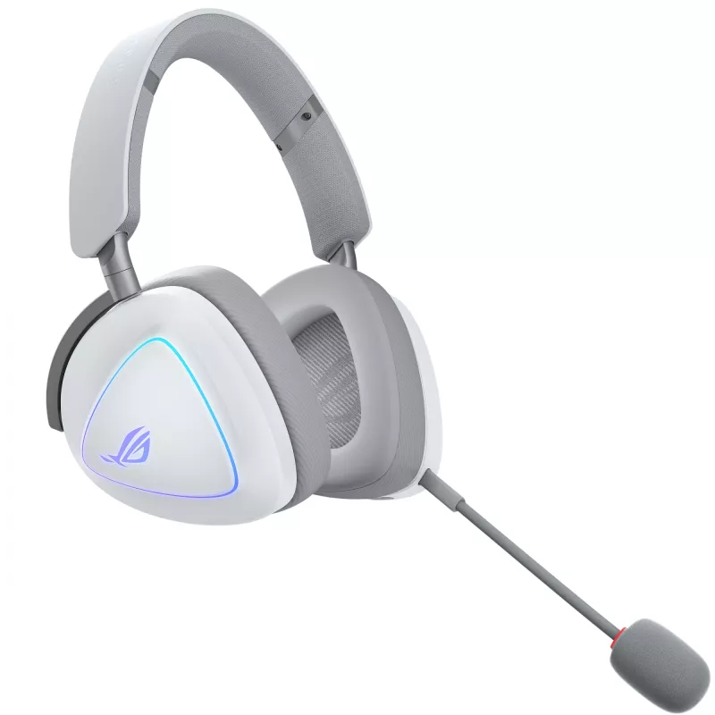 ASUS ROG Delta II austiņas, vadu un bezvadu, galvas saite, spēlēm, USB Type-C, Bluetooth, balta