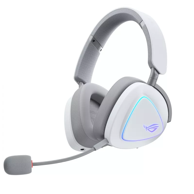 ASUS ROG Delta II austiņas, vadu un bezvadu, galvas saite, spēlēm, USB Type-C, Bluetooth, balta