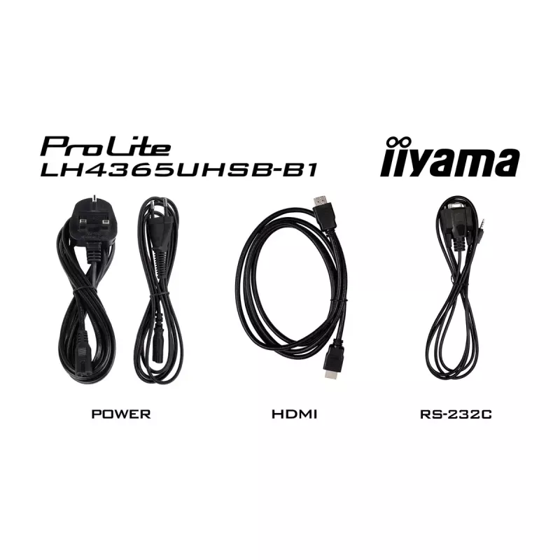 iiyama LH4365UHSB-B1 Signage Displejs Kioska dizains 108 cm (42,5 collas) LED Wi-Fi 800 cd/m² 4K Ultra HD Melns Iebūvēts procesors Android 11 24/7