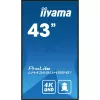 iiyama LH4365UHSB-B1 Signage Displejs Kioska dizains 108 cm (42,5 collas) LED Wi-Fi 800 cd/m² 4K Ultra HD Melns Iebūvēts procesors Android 11 24/7