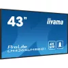 iiyama LH4365UHSB-B1 Signage Displejs Kioska dizains 108 cm (42,5 collas) LED Wi-Fi 800 cd/m² 4K Ultra HD Melns Iebūvēts procesors Android 11 24/7