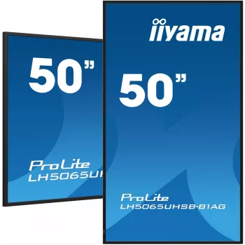 iiyama LH5065UHSB-B1AG Signage Displejs — digitālās izkārtnes plakanais panelis 125,7 cm (49,5 collas) LCD Wi-Fi 800 cd/m² 4K Ultra HD melns ar iebūvētu procesoru Android 11 24/7