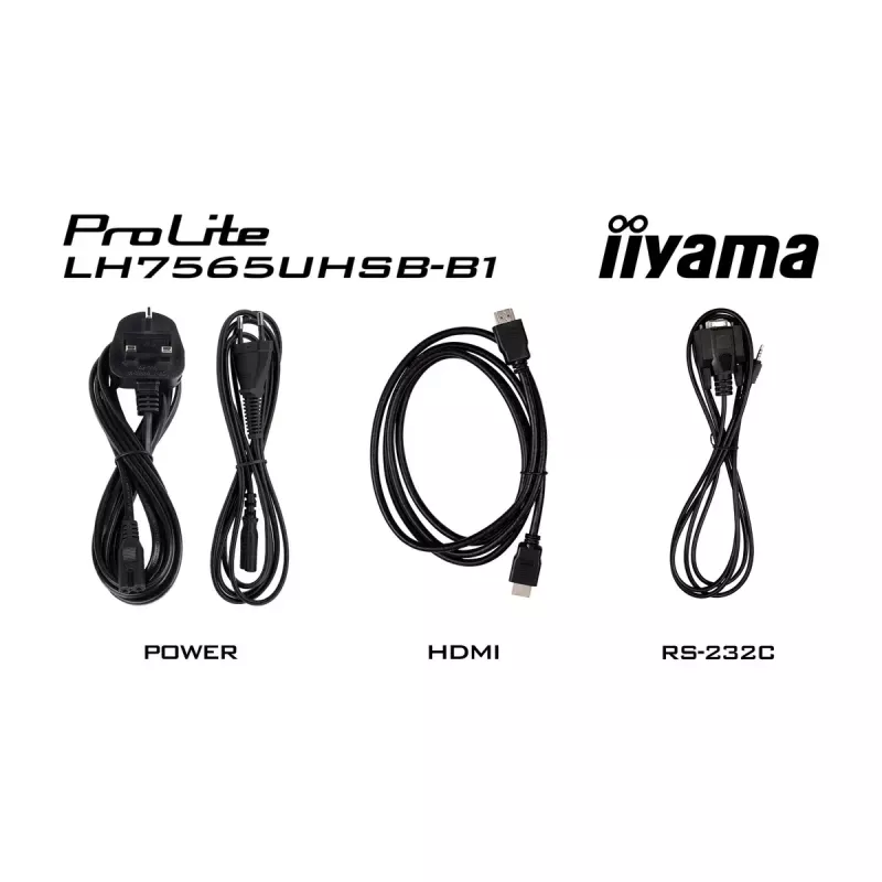 iiyama LH7565UHSB-B1 Signage Displejs Kioska dizains 189,2 cm (74,5 collas) LED Wi-Fi 800 cd/m² 4K Ultra HD Melns Iebūvēts procesors Android 11 24/7