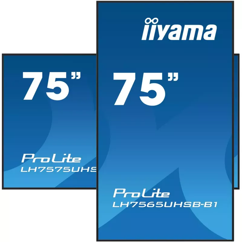 iiyama LH7565UHSB-B1 Signage Displejs Kioska dizains 189,2 cm (74,5 collas) LED Wi-Fi 800 cd/m² 4K Ultra HD Melns Iebūvēts procesors Android 11 24/7