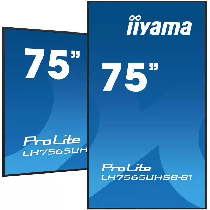 iiyama LH7565UHSB-B1 Signage Displejs Kioska dizains 189,2 cm (74,5 collas) LED Wi-Fi 800 cd/m² 4K Ultra HD Melns Iebūvēts procesors Android 11 24/7