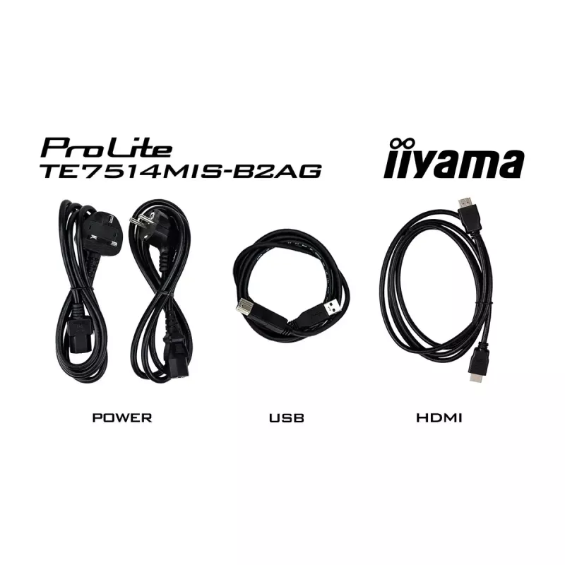 iiyama PROLITE TE7514MIS-B2AG Kioska dizains 190.5 cm (75 collas) LCD Wi-Fi 435 cd/m² 4K Ultra HD Melns Skārienekrāns Iebūvēts procesors Android 24/7