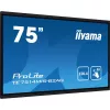 iiyama PROLITE TE7514MIS-B2AG Kioska dizains 190.5 cm (75 collas) LCD Wi-Fi 435 cd/m² 4K Ultra HD Melns Skārienekrāns Iebūvēts procesors Android 24/7