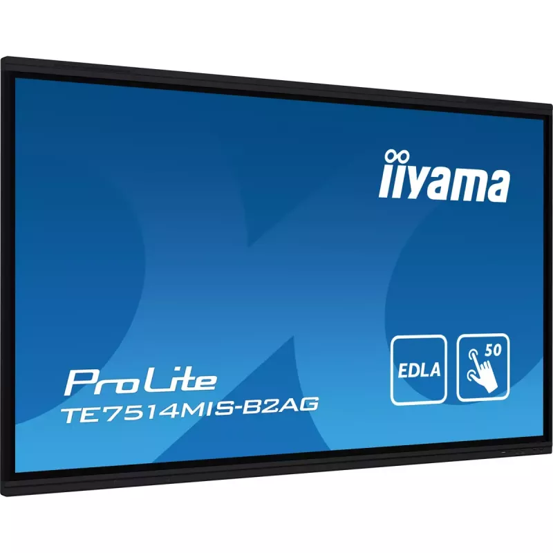 iiyama PROLITE TE7514MIS-B2AG Kioska dizains 190.5 cm (75 collas) LCD Wi-Fi 435 cd/m² 4K Ultra HD Melns Skārienekrāns Iebūvēts procesors Android 24/7