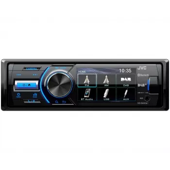 JVC KD-X561DBT automašīnas multivides uztvērējs Melns, Zils 180 W Bluetooth