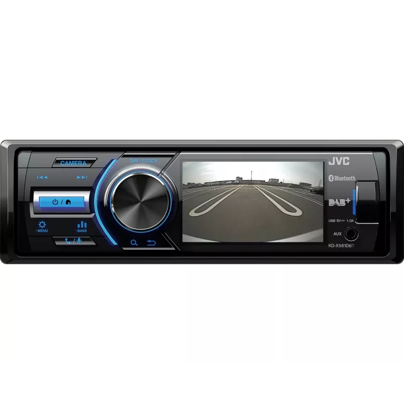 JVC KD-X561DBT automašīnas multivides uztvērējs Melns, Zils 180 W Bluetooth