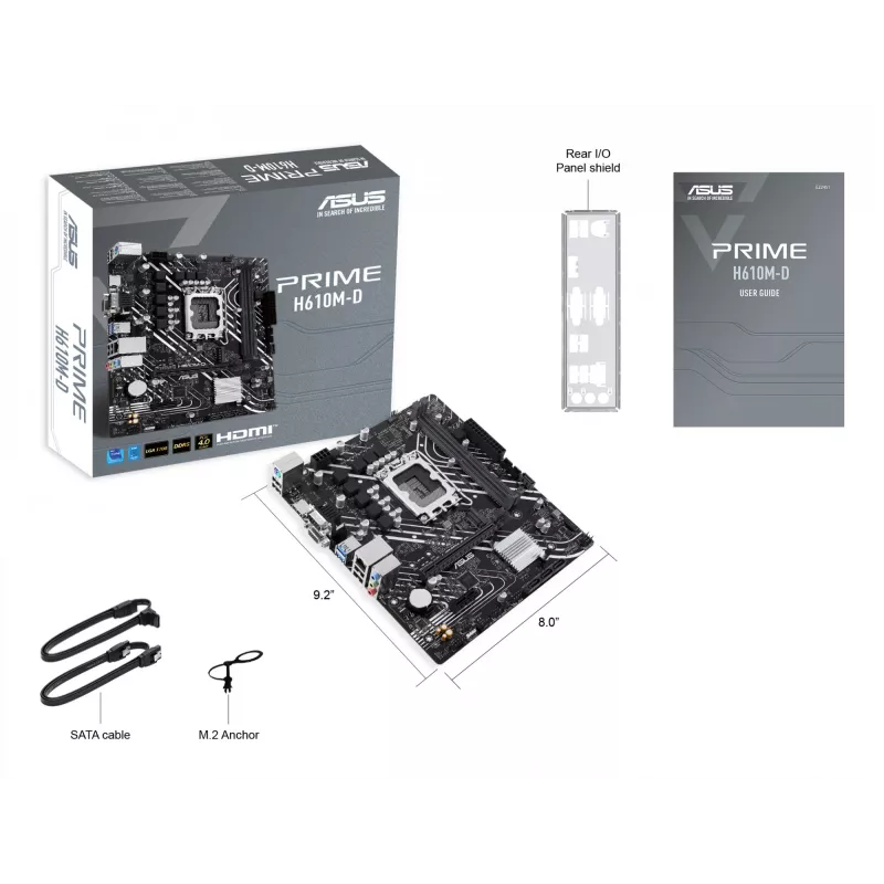 Mātesplate ASUS PRIME H610M-D Intel H610 LGA 1700 micro ATX