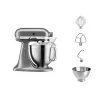 Statīvais mikseris KITCHENAID ARTISAN 5KSM185PS — 300 W, 4,8 L nerūsējošā tērauda bļoda, 10 ātrumi, sudraba krāsā