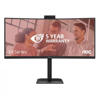 AOC E4 CU34E4CW datora monitors 86,4 cm (34 colli) 3440 x 1440 pikseļi UltraWide Quad HD LED Melns