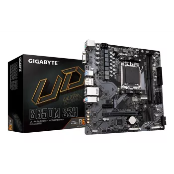 GIGABYTE B650M S2H mātesplate - AMD Ryzen 9000 sērijas centrālie procesori, 5+2+2 fāžu VRM, līdz 6400 MHz DDR5 (OC), 1xPCIe 4.0 M.2, GbE LAN, USB 3.2 Gen 1