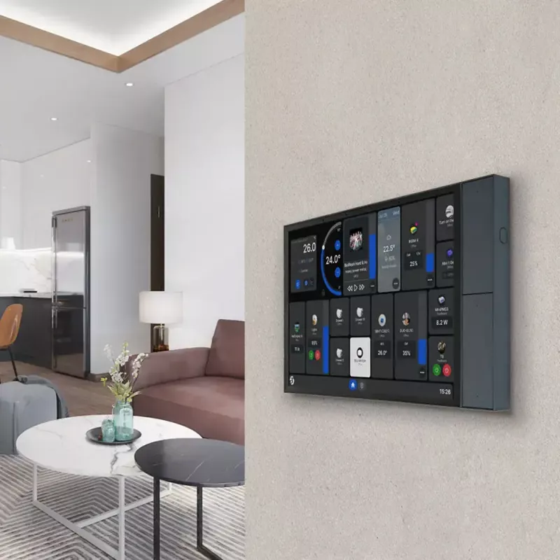 Sienas vadības panelis Shelly Wall Display XL — 10,1 collu kapacitatīvs skārienekrāns, 1280×752, Android, 1,8 GHz procesors, 2 GB RAM, 100–240 V