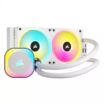 CORSAIR CPU Cooler - Icue Link H100I RGB Aio Liquid Cooler - balta
