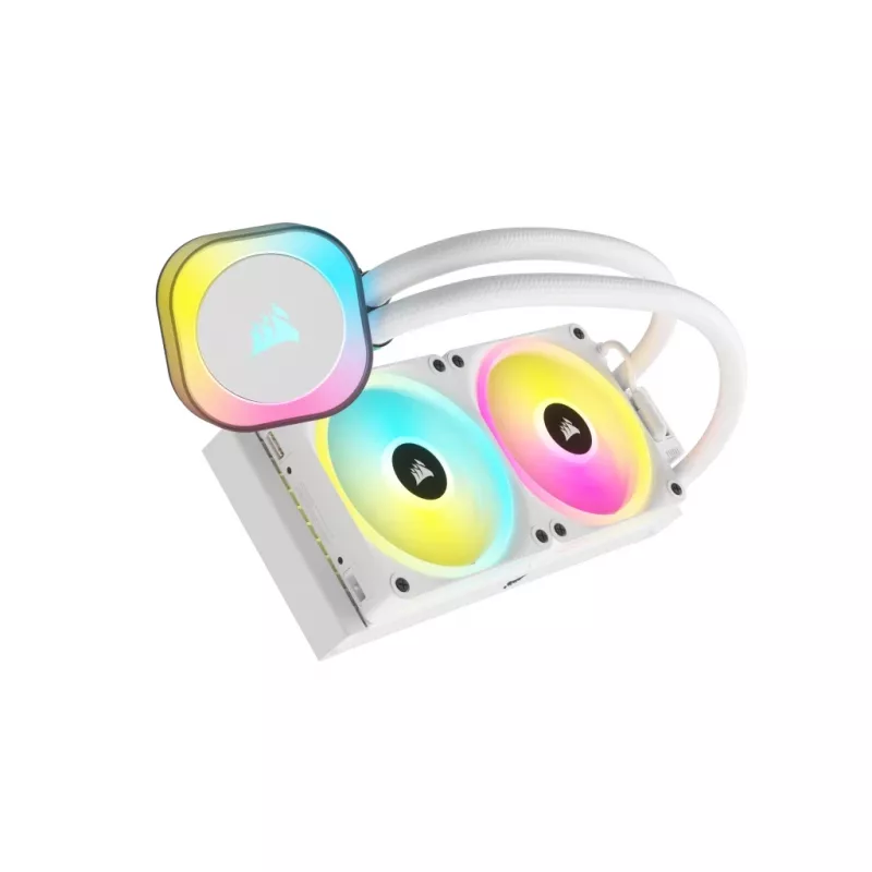 CORSAIR CPU Cooler - Icue Link H100I RGB Aio Liquid Cooler - balta