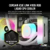 CORSAIR CPU Cooler - Icue Link H100I RGB Aio Liquid Cooler - balta