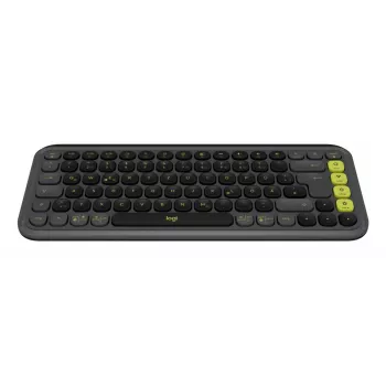 LOGITECH bezvadu tastatūra - Pop Icon Keys - grafīta un zaļa QWERTZ vācu