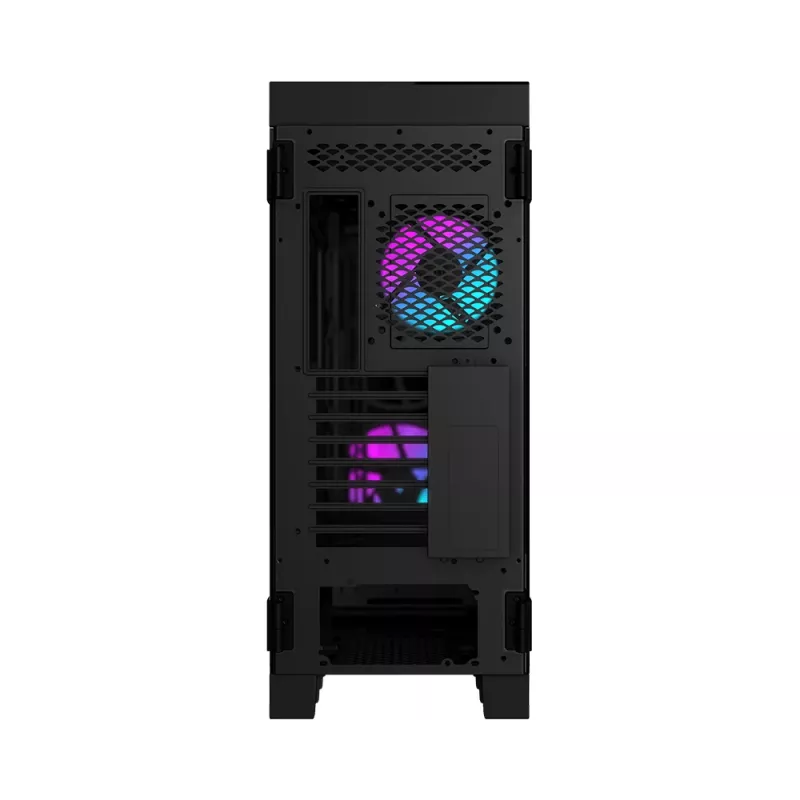 MSI MPG SEKIRA 500X Full Tower Gaming datora korpuss 'Melns, 3x 200mm ARGB + 1x 200mm + 1x120mm ARGB ventilatori, Mystic Light Sync, 8 kanālu ARGB centrmezgls, USB Type-C, rūdīta stikla paneļi, E-ATX, ATX, mATX, mini-ITX'