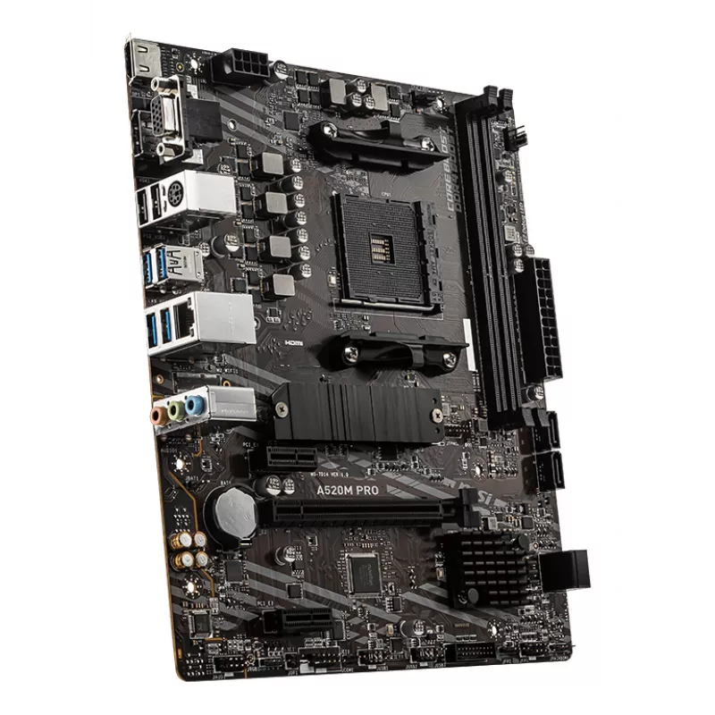 Mātesplate MSI A520M PRO AMD A520 Socket AM4 micro ATX