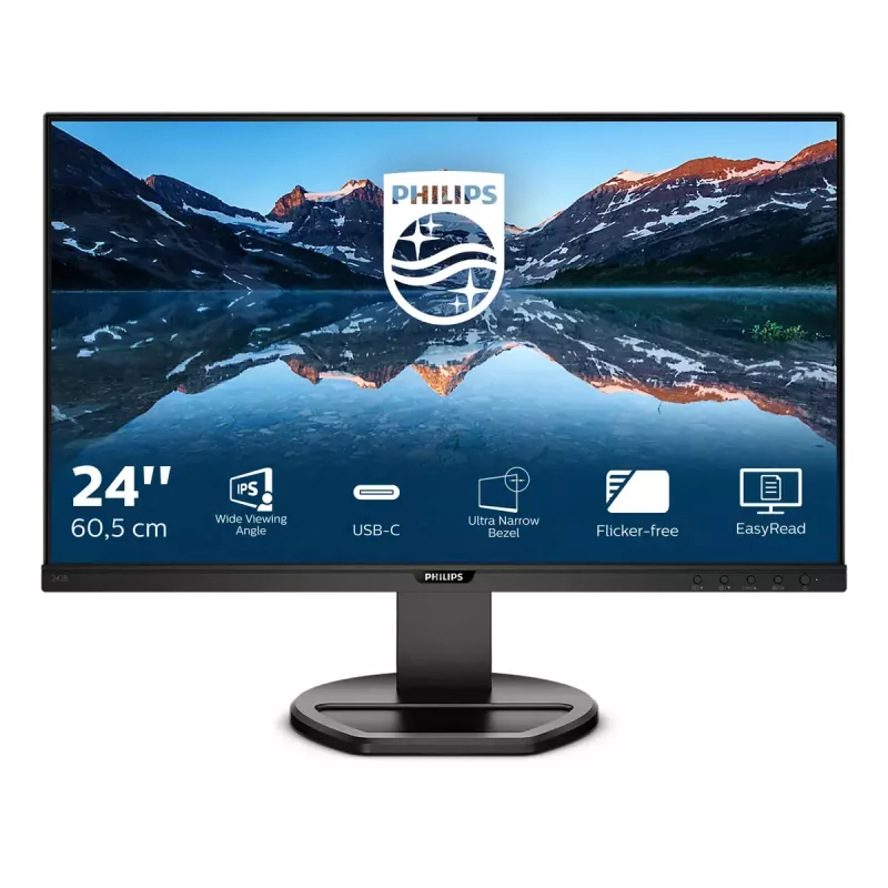 Philips B līnijas 243B9/00 datora monitors 60,5 cm (23,8 collas) 1920 x 1080 pikseļi Full HD LED Melns