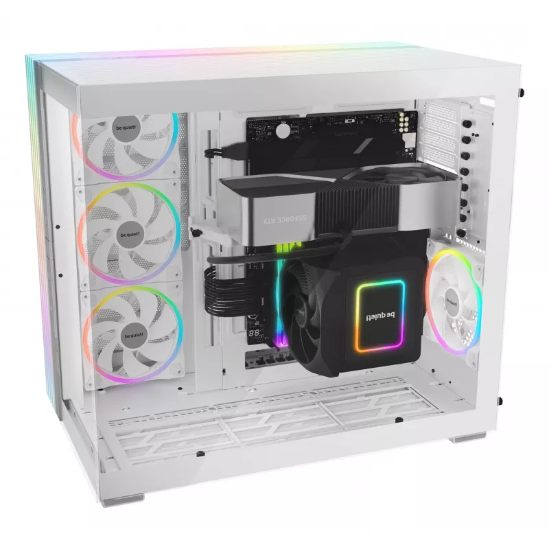 PC korpuss bequiet! LIGHT BASE 900 FX Full Tower White — Full Tower, XL-ATX, RGB ventilatori, 49.5 cm GPU, 190 mm CPU dzesētājs