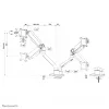 Neomounts DS70S-950BL2 Monitora roka 17-35 collas - gāzes atspere - Topfix - 180°-stop