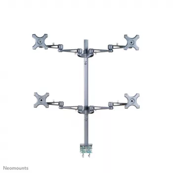 Neomounts FPMA-D935D4 Monitora roka 10-27 collas, Skava, 6 kg, 25,4 cm (10 collas), 68,6 cm (27 collas), 100 x 100 mm, Sudraba