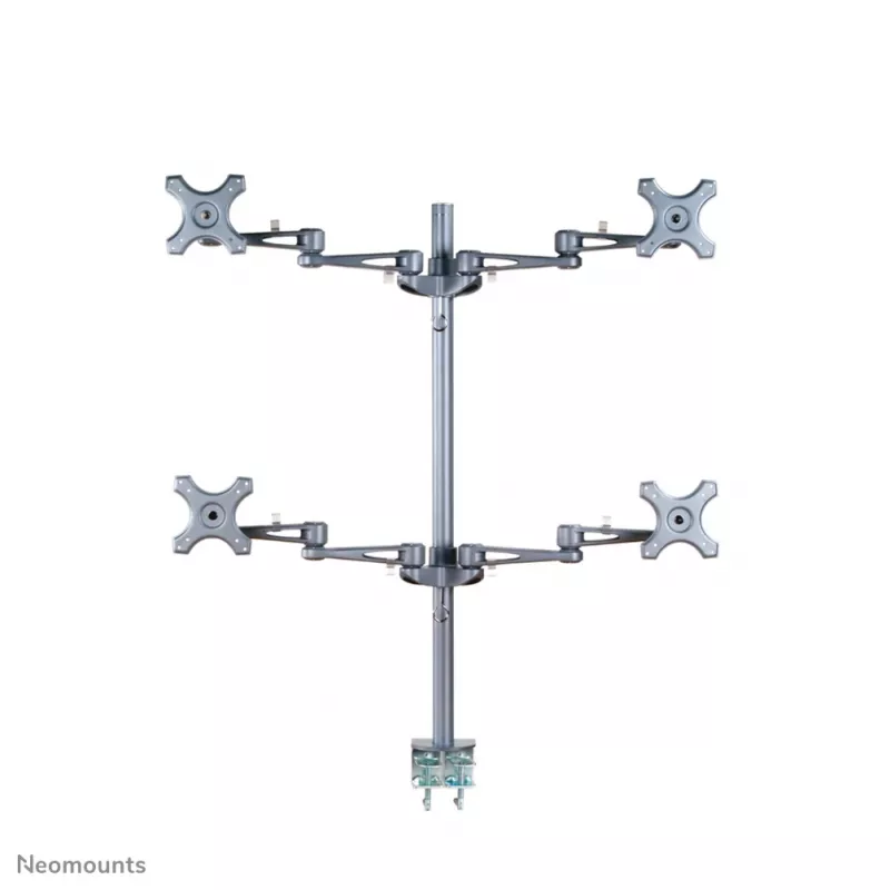 Neomounts FPMA-D935D4 Monitora roka 10-27 collas, Skava, 6 kg, 25,4 cm (10 collas), 68,6 cm (27 collas), 100 x 100 mm, Sudraba