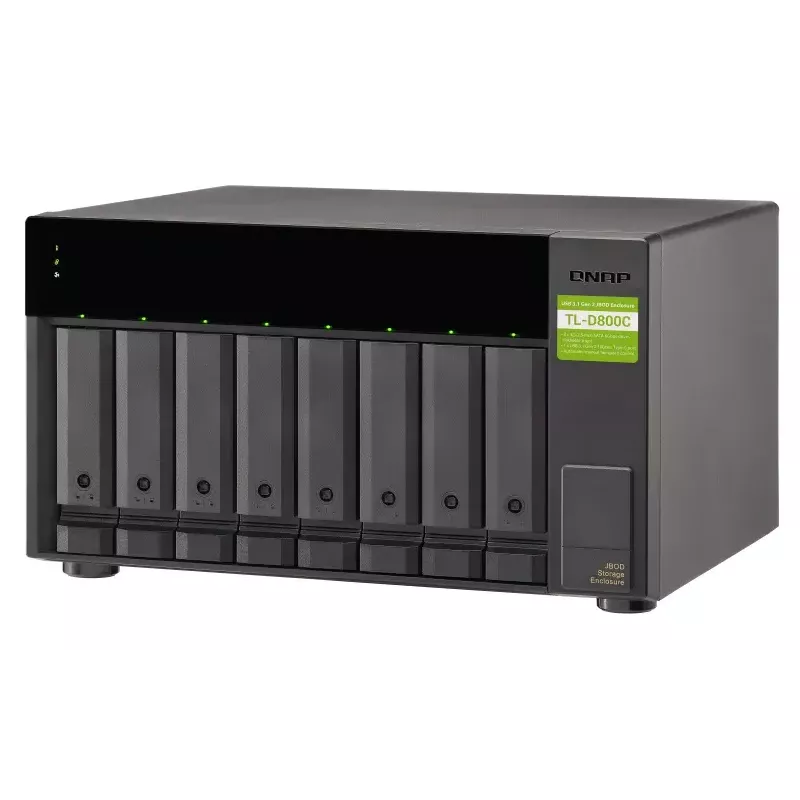 QNAP TL-D800C - Festplatten-Array - JBOD - 8 Schächte (SATA-600) - USB 3.2 Gen 2 (extern)