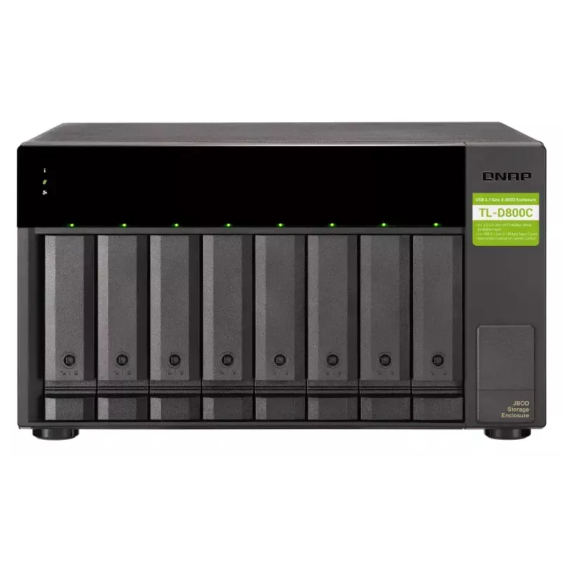QNAP TL-D800C - Festplatten-Array - JBOD - 8 Schächte (SATA-600) - USB 3.2 Gen 2 (extern)
