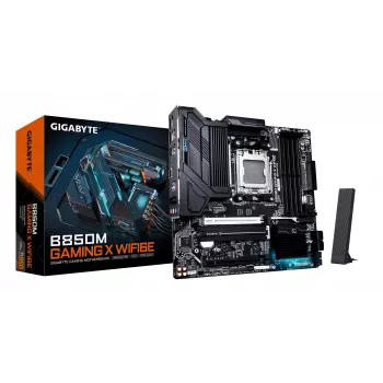 Mātesplate GIGABYTE B850M GAMING X WIFI6E — AMD Ryzen 9000 sērijas CPU, 10+2+2 fāžu digitālais VRM, līdz 8200MHz DDR5 (OC), 1xPCIe 5.0 + 1xPCIe 4.0 M.2, 2.5LAN, WIFI 6E, USB 3.2 Gen 2