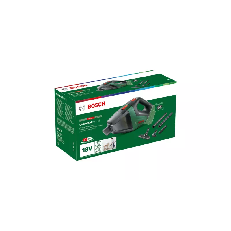 Bosch UniversalVac 18 2-in-1 stick vacuum Battery Dry Bagless Melns, zaļa