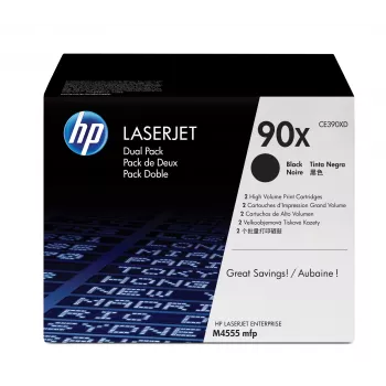 HP 90X 2-pack High Yield Melns Oriģināls LaserJet tonera kasetes