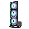 Universāls šķidruma dzesētājs ENERMAX Aquafusion II 360 mm, 120 mm ventilatori, 380 W TDP, melns