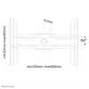 Neomounts LED-WR100Melns TV sienas stiprinājums 37-75 collas - pagriežams