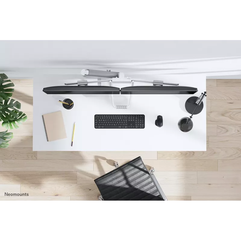 Neomounts DS75-450WH2 Monitora roka 17-32 collas - gāzes atspere - Topfix - 180°-stop