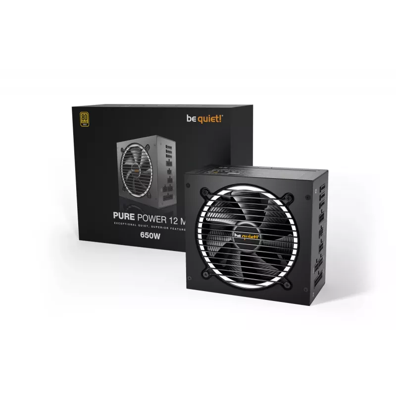 be quiet Pure Power 12 M barošanas bloks 650 W 20+4 kontaktu ATX ATX Melns
