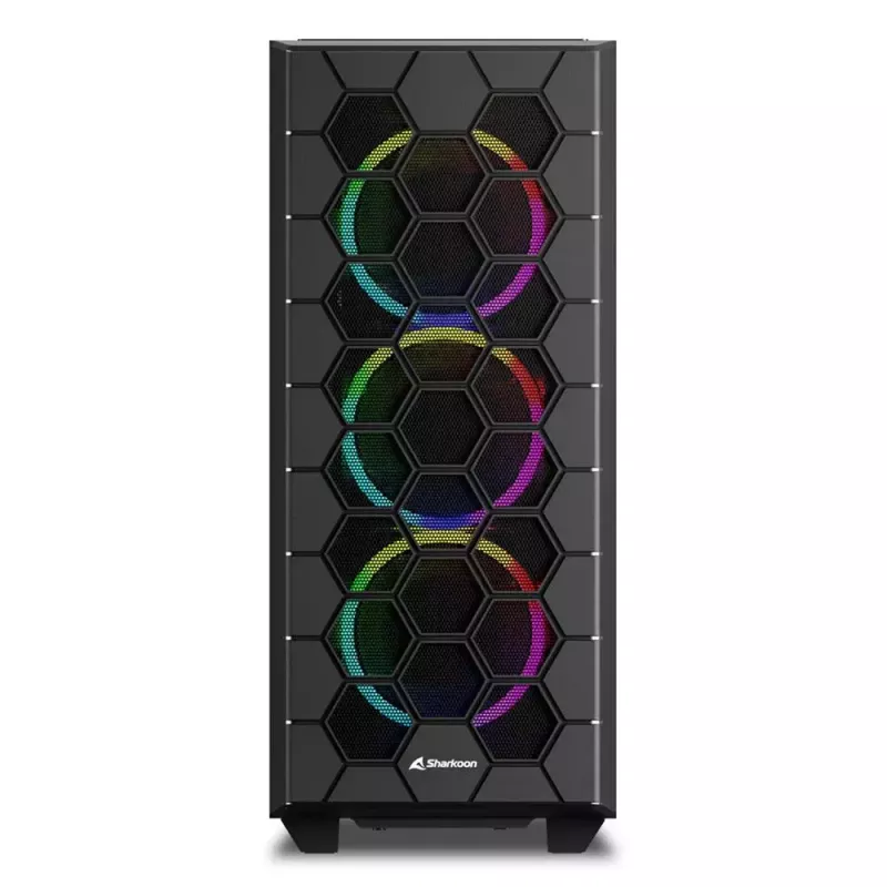 PC korpuss Sharkoon RGB HEX Desktop Black