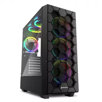 PC korpuss Sharkoon RGB HEX Desktop Black