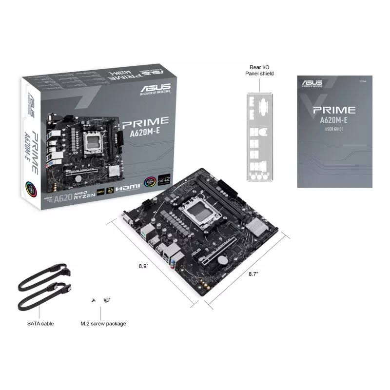 Mātesplate ASUS PRIME A620M-E-CSM AMD A620 Socket AM5 micro ATX