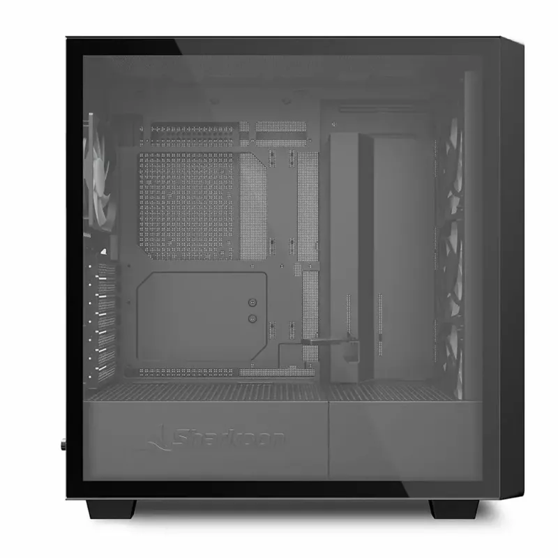 PC korpuss Sharkoon REBEL C70G RGB Full Tower Melns, Koka