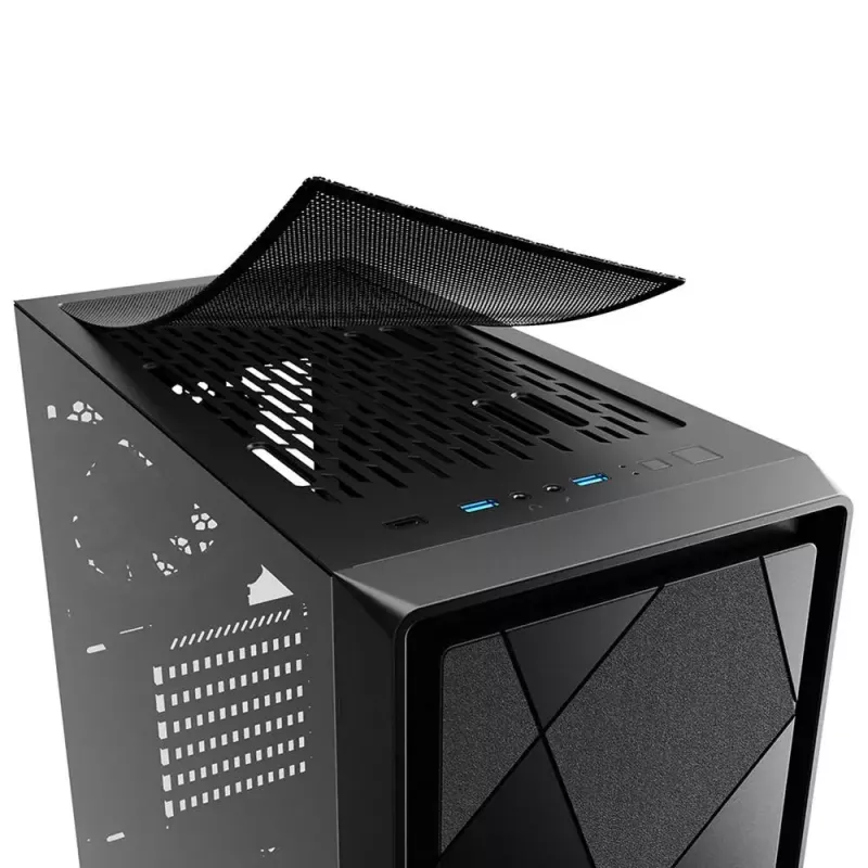 PC korpuss Sharkoon VS8 RGB Midi Tower melns