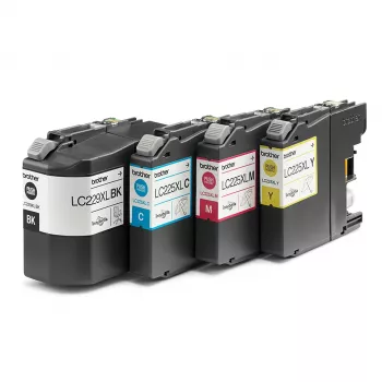 Brother LC-229XLVALBP tintes kasetne 4 gab. Oriģināla melna, ciāna, fuksīna, dzeltena