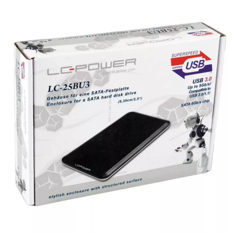 LC-POWER HDD korpuss Lc-25bu3 - USB 3.0 6,35cm/2,5collas Melns