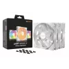 bequiet! LIGHT WINGS LX 140mm PWM 3 komplekts balts — 140×25 mm ventilatori, 1200 RPM, 95 m³/h, RGB gaismas diodes