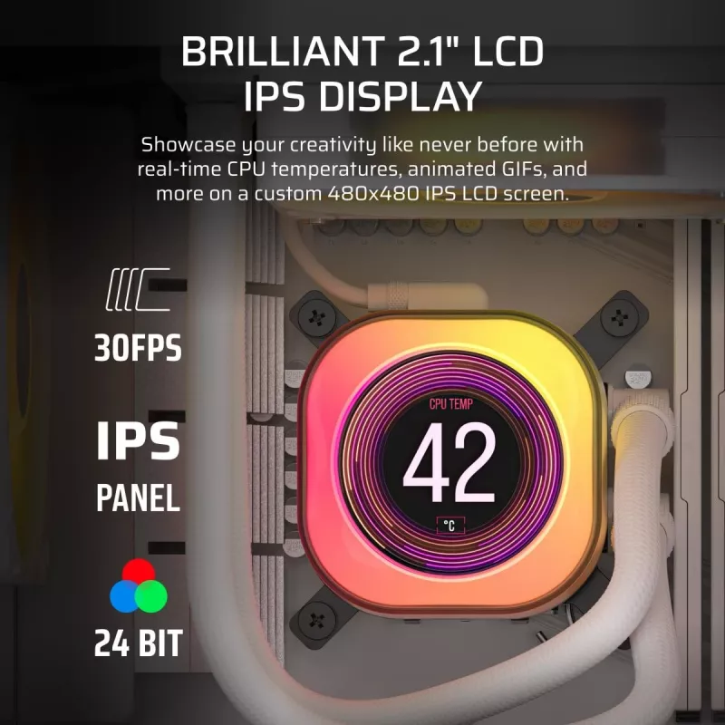 CORSAIR CPU dzesētājs - Icue Link Titan 360 Rx LCD šķidruma dzesētājs