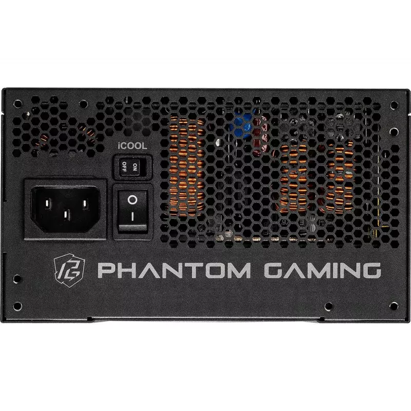 Barošanas bloks ASRock Phantom Gaming PG-1000G 750 W, ATX 20+4 pin, 80 PLUS Gold, 135 mm ventilators, pilnībā modulārs, melns
