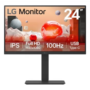 LG 24BA650 datora monitors 60,5 cm (23,8 collas) 1920 x 1080 pikseļi Full HD LED Melns
